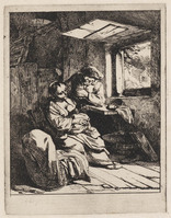 KG 04726
<br/>
Moeder met kind aan de borst in interieur
<br/>
<em>Bega, Cornelis (1631/32-1664)</em>